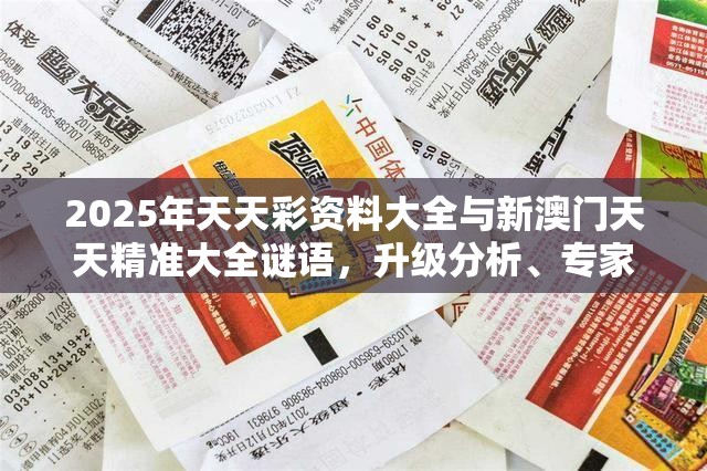 2025年天天彩资料大全与新澳门天天精准大全谜语，升级分析、专家解读解释与落实,谨防华而不实包装