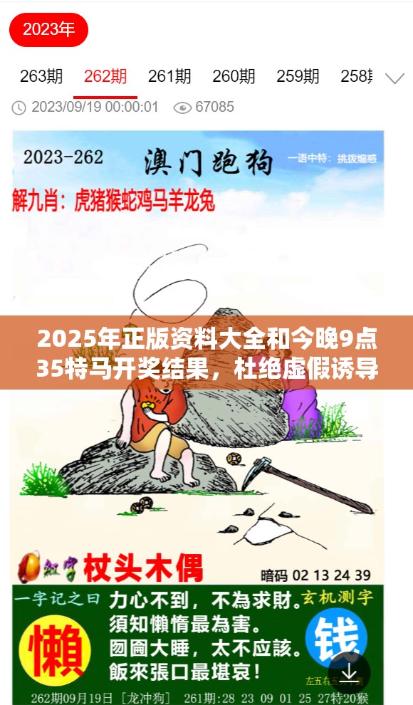 2025年正版资料大全和今晚9点35特马开奖结果，杜绝虚假诱导链-本质释义、专家解析解释与落实