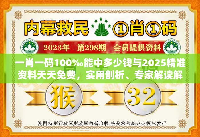 一肖一码100‰能中多少钱与2025精准资料天天免费，实用剖析、专家解读解释与落实?